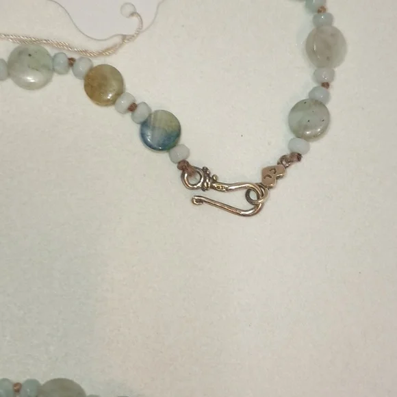 Chan Luu Elegant Green Amanzonite And Labradorite Beaded Necklace with Pendant - Picture 4 of 4